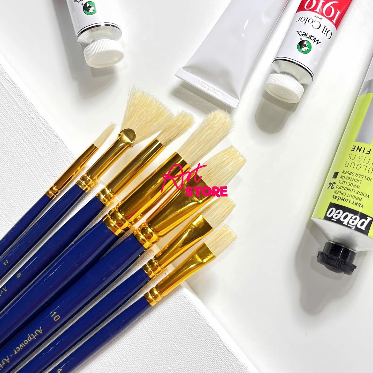 Bộ Cọ Vẽ Sơn Dầu, Cọ Vẽ Acrylic Lông Heo Artpower MA133-7pc