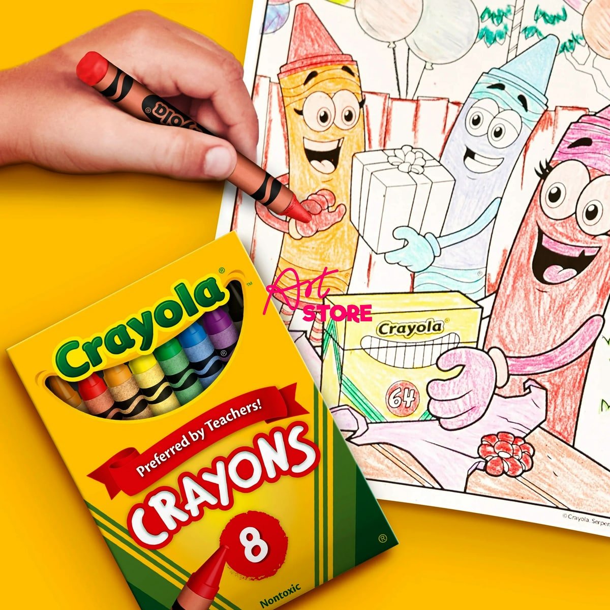 Bút Sáp Màu Crayola Crayons - 8Màu 16Màu 24Màu 64Màu
