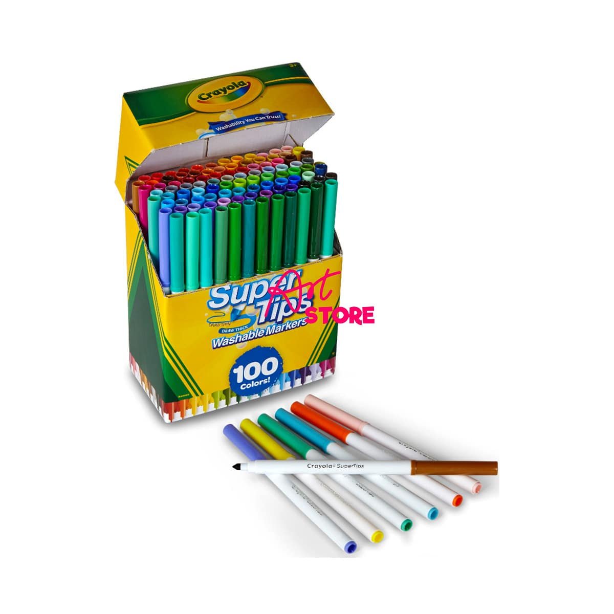 Bộ Bút Lông, Bút Dạ Crayola - Super Tips Washable Markers Set 10M|20M|50M|100 Màu