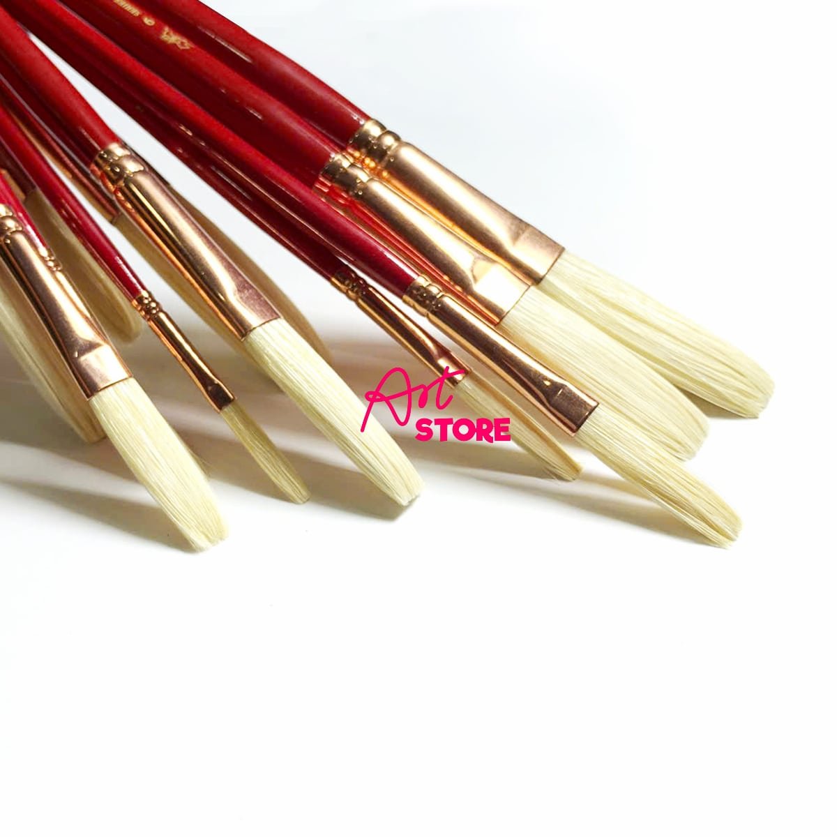 Full Size Cọ Vẽ Lông Heo Dài Đầu Dẹp Chuyên Dụng Cho Sơn Dầu & Acrylic – Cọ Nhật Lith Lynna A001L