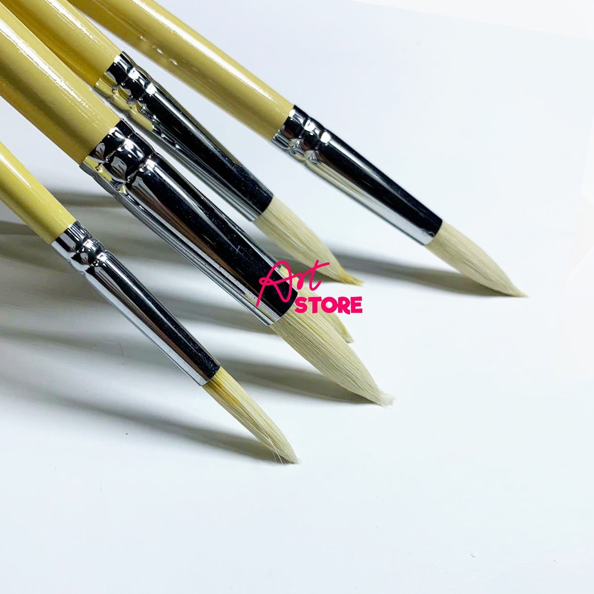 Bộ Cọ Lông Heo Đầu Tròn Studio SUNWAY 8pc – Cọ Vẽ Sơn Dầu & Acrylic Chuyên Nghiệp