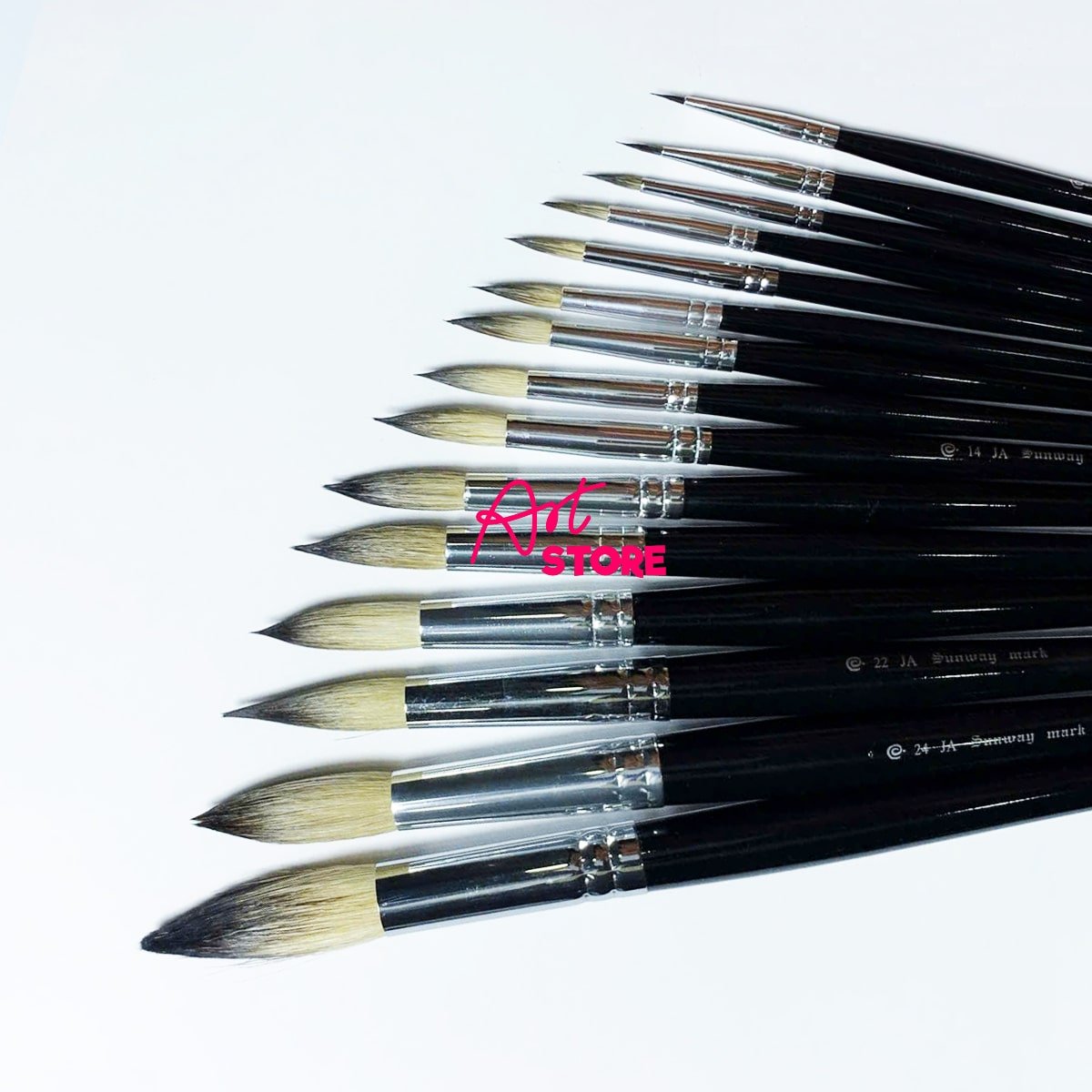 Cọ Lông Sói Đầu Nhọn Cao Cấp Sunway Mark JA – Dành Cho Màu Nước, Acrylic & Gouache