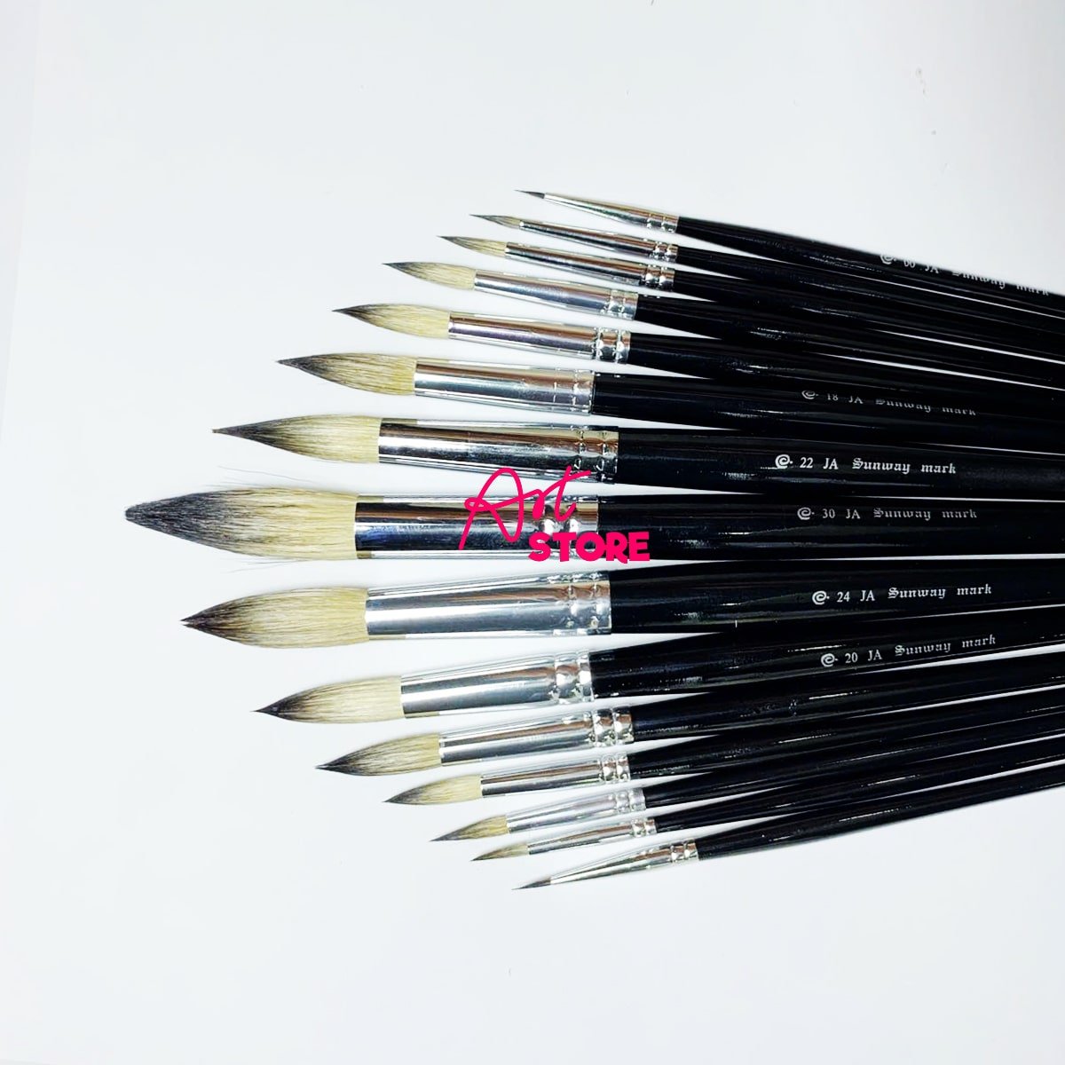 Cọ Lông Sói Đầu Nhọn Cao Cấp Sunway Mark JA – Dành Cho Màu Nước, Acrylic & Gouache