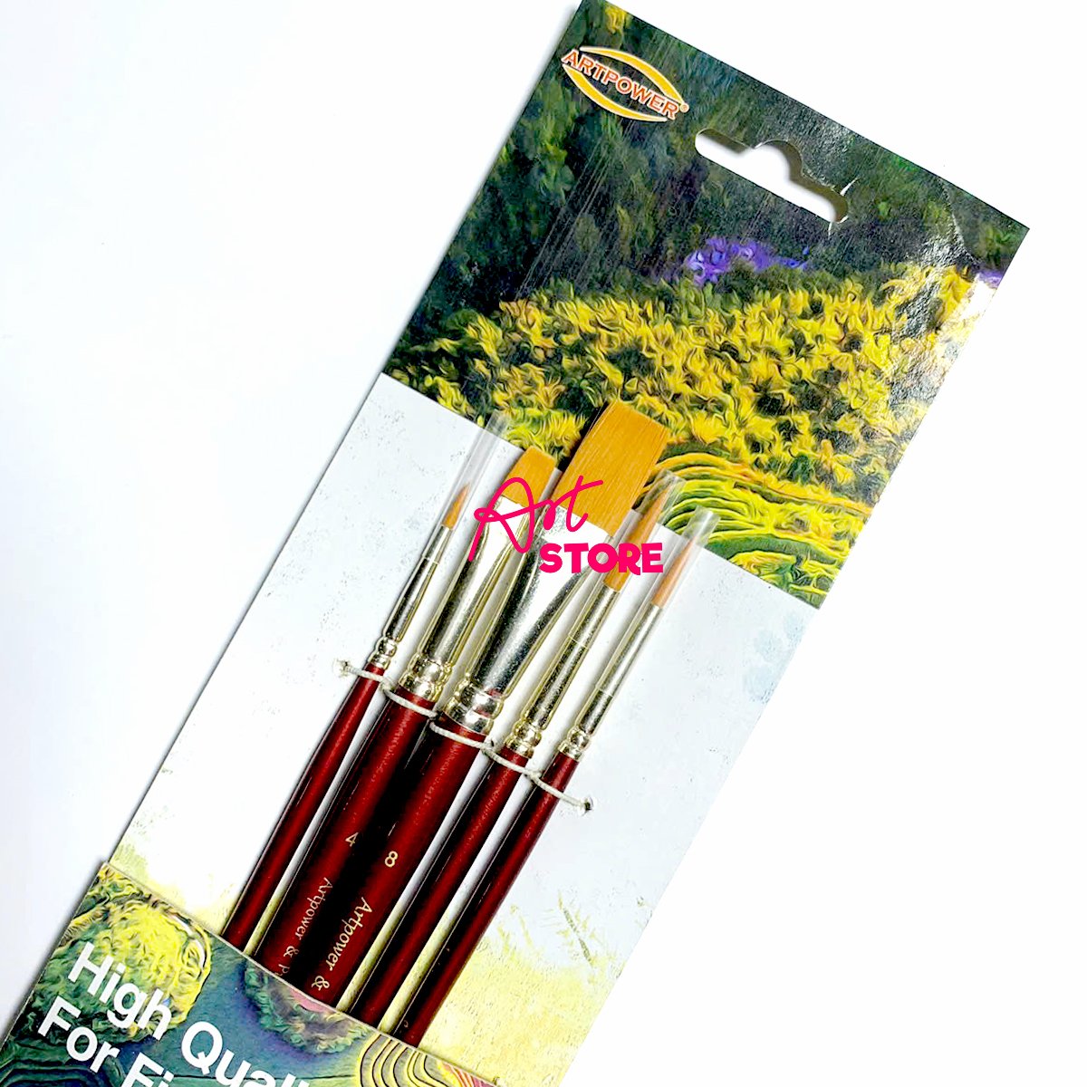 Bộ Cọ Vẽ Art Power 5 Cây MA121 – Lông Mềm, Nét Chuẩn, Dành Cho Người Mới Học Vẽ