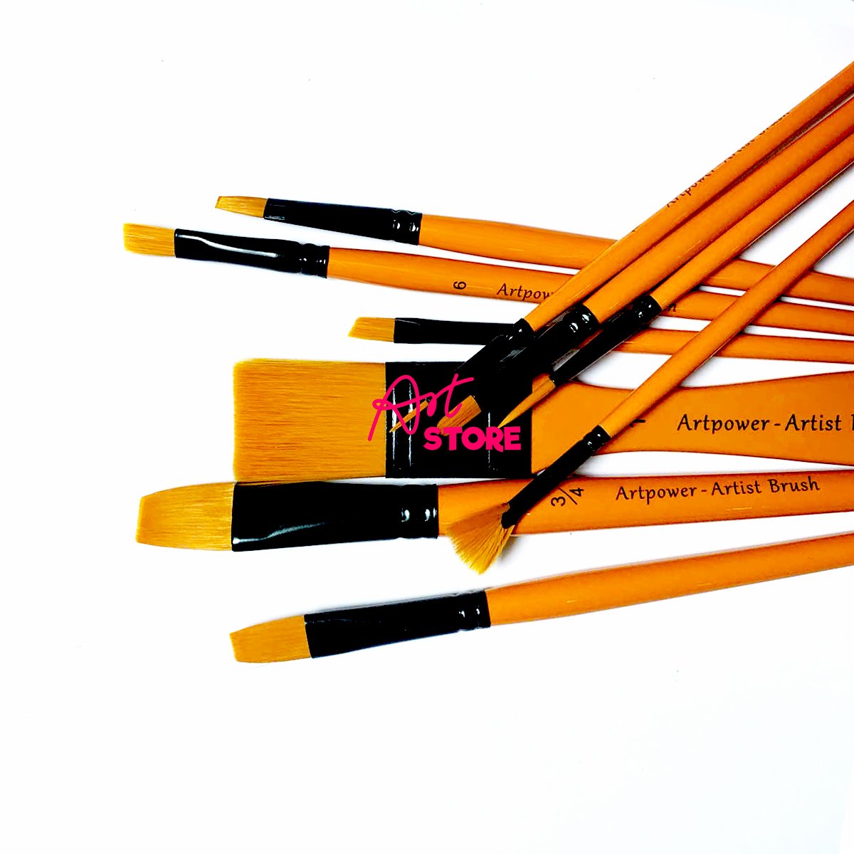 Bộ Cọ Vẽ Lông Vàng 10 Cây Art Power MA146 – Đa Năng Cho Màu Nước & Acrylic