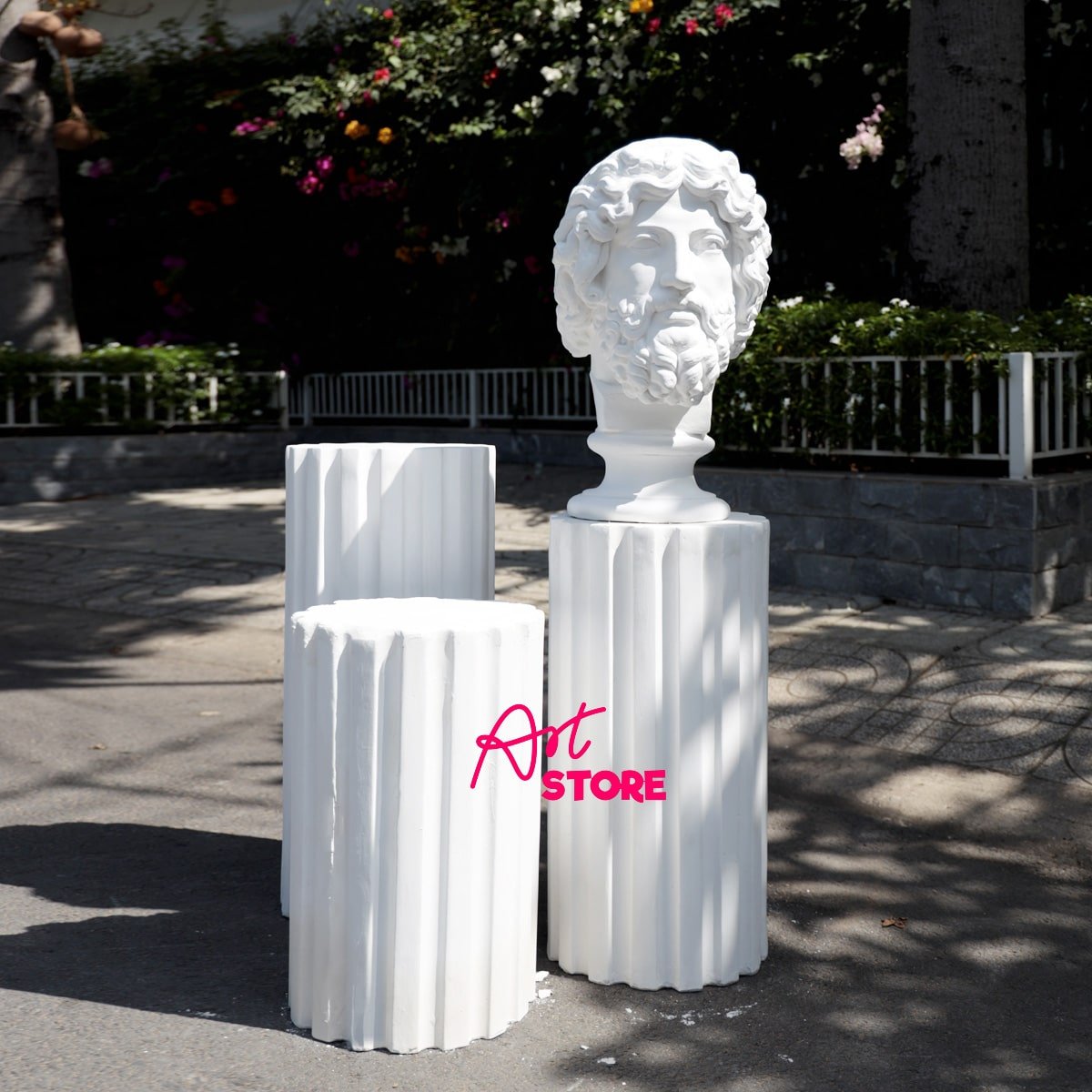 Đôn Thạch Cao La Mã 30cm – Bục Trưng Bày Decor – Cột Trang Trí Phong Cách Cổ Điển