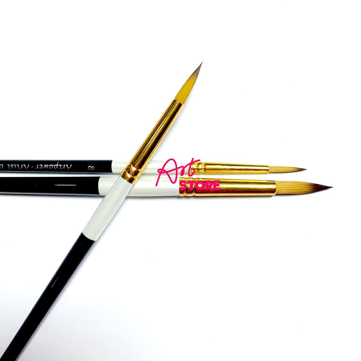 Bộ Cọ Vẽ Acrylic, Cọ Vẽ Màu Nước Đầu Nhọn Artpower MA137- 3pc