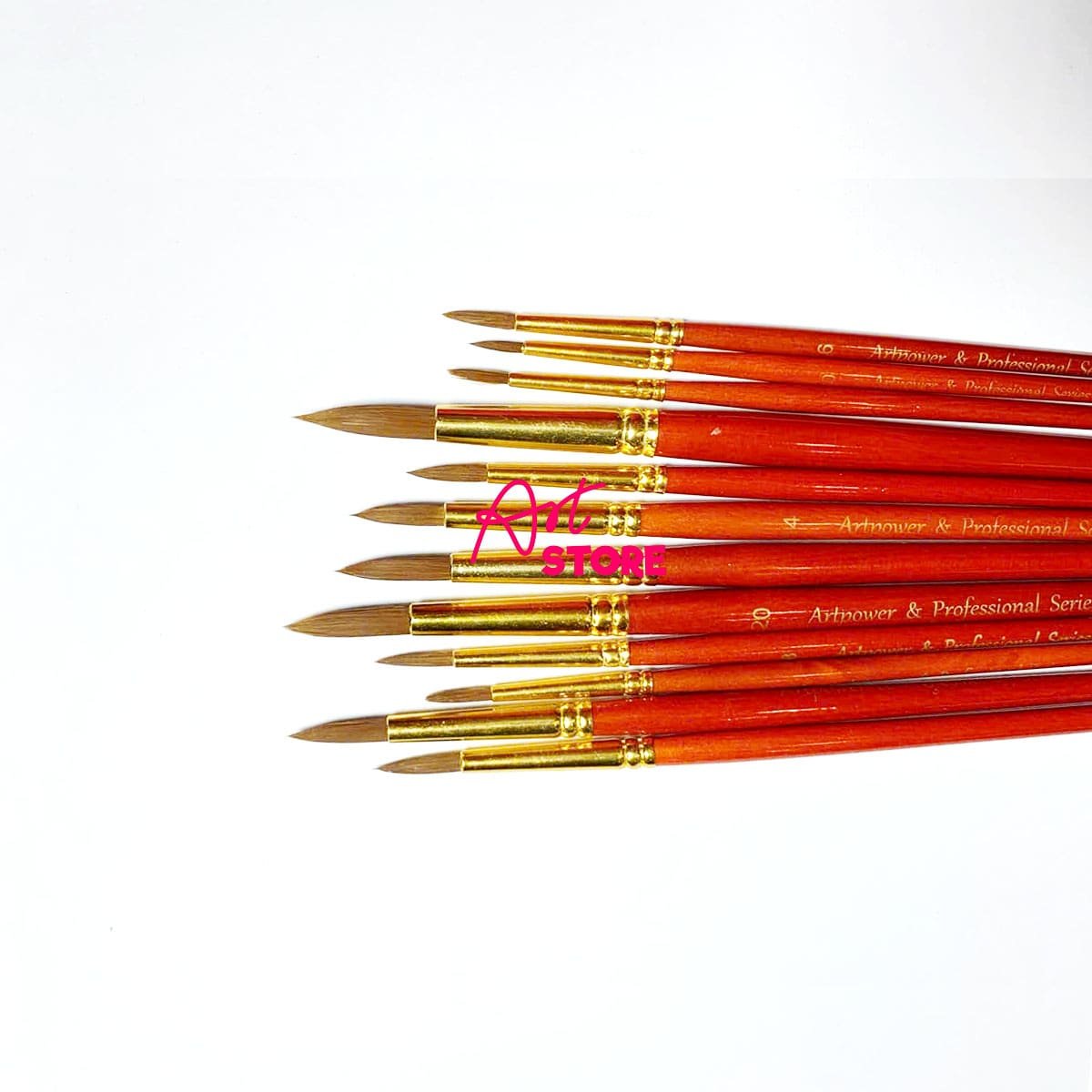 Bộ Cọ Vẽ Đầu Nhọn 12 Cây Artpower MA115 – Cọ Vẽ Màu Nước & Acrylic