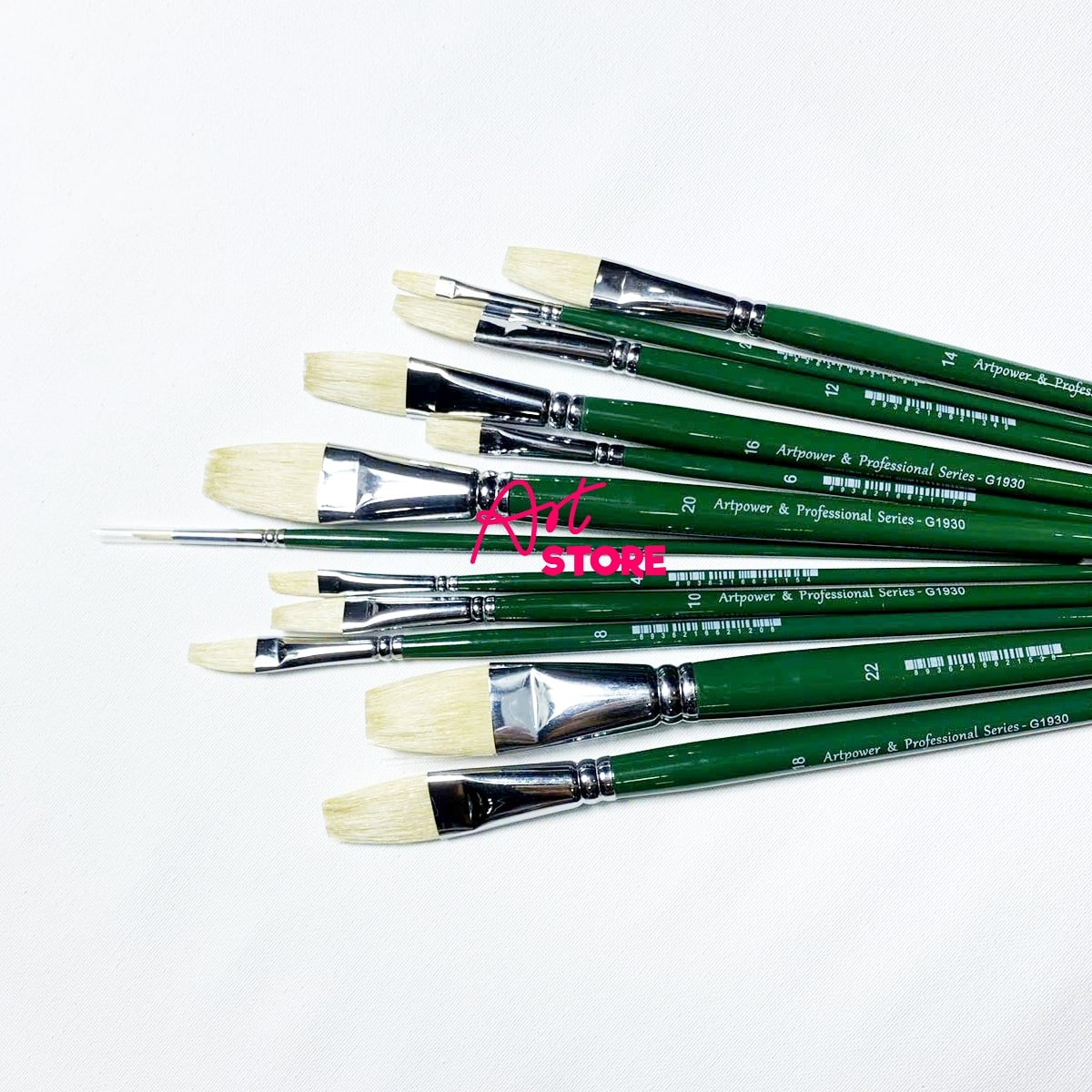 Cọ Đầu Dẹp Lông Heo Artpower G1930 – Cọ Vẽ Sơn Dầu, Cọ Vẽ Tường & Quét Keo Siêu Bền