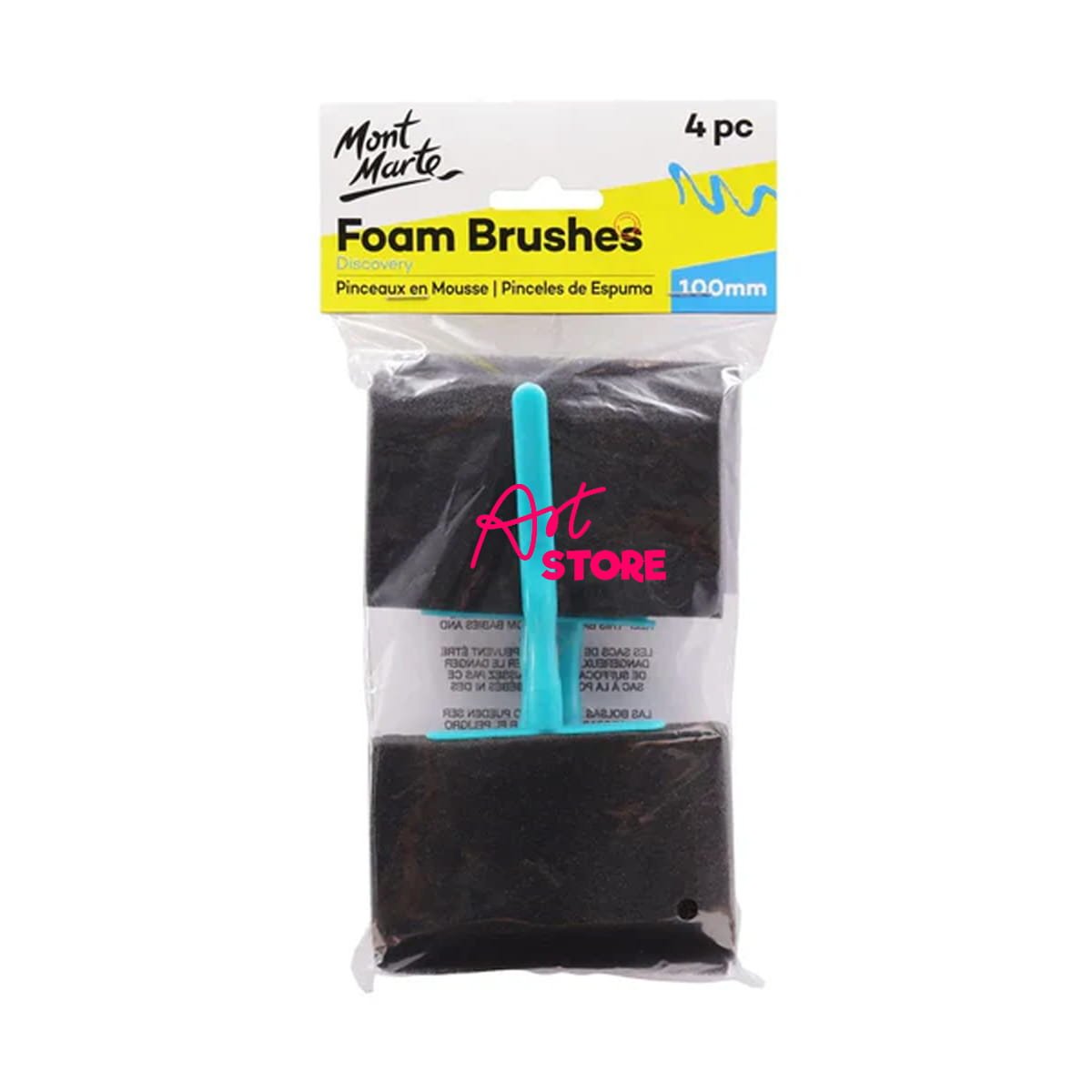 Bộ Cọ Mút Xốp Foam Hobby Brush Mont Marte Vẽ Màu Nước, Màu Acrylic 25|50|75|100mm