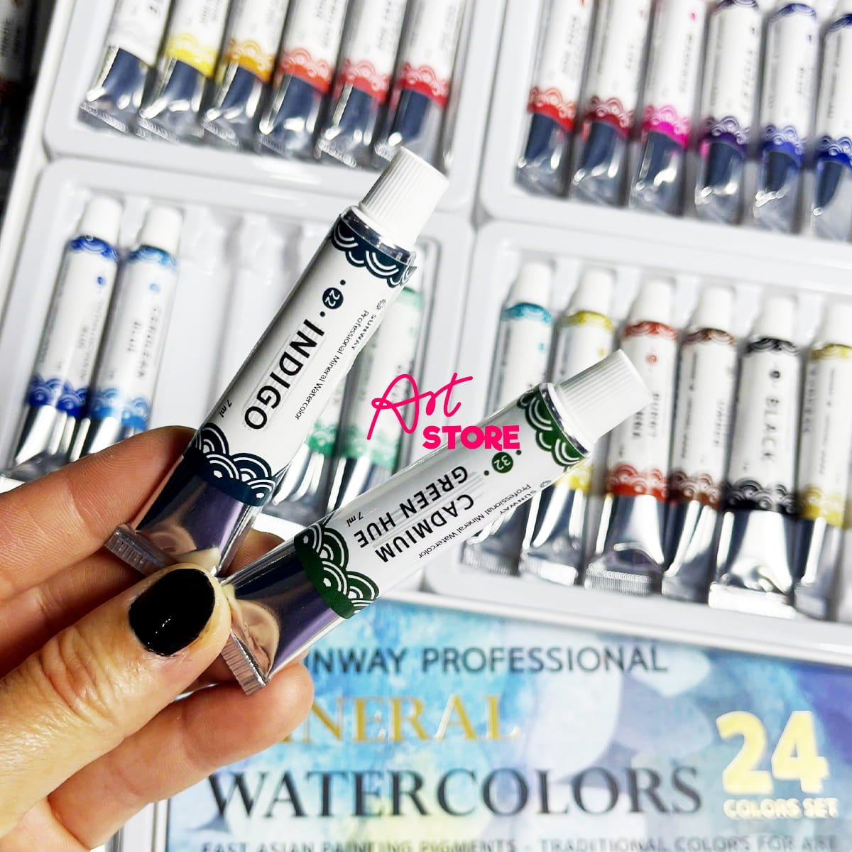 Màu nước sunway sản xuất từ bột khoáng sản tự nhiên dạng tuýp 7ml