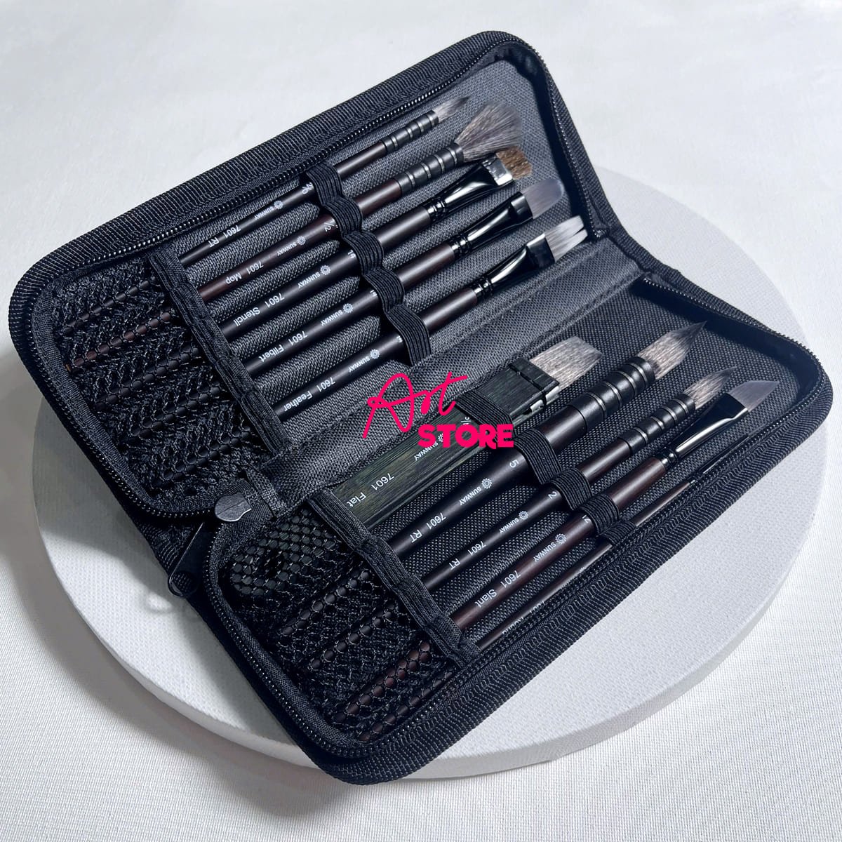 Bộ Cọ Vẽ Màu Nước Cao Cấp Đa Năng SUNWAY 7601 SET – 10pc Kèm Túi