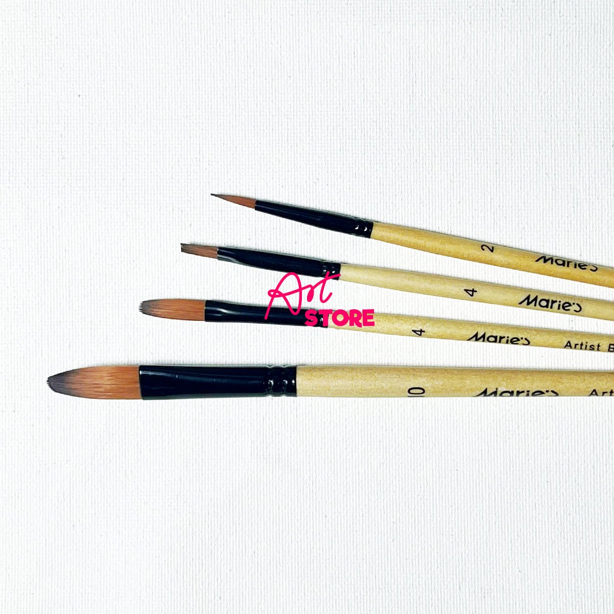 Bộ Cọ Đa Năng Nylon GWX440-2 Marie’s – Bộ 4 Cây Cọ Vẽ Acrylic, Gouache & Poster