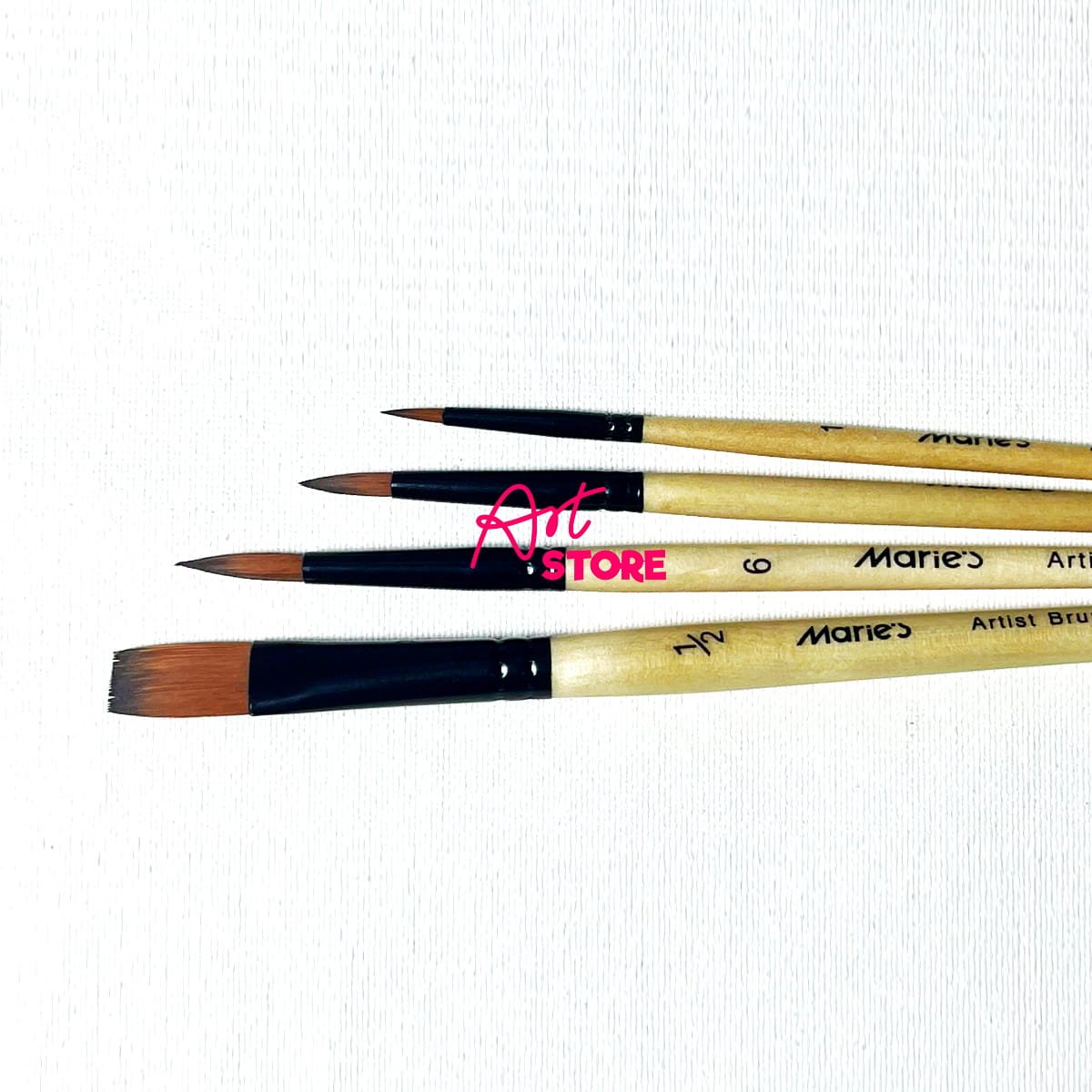 Bộ Cọ Đa Năng Nylon GWX440-1 Marie’s – Bộ 4 Cây Cọ Vẽ Acrylic, Gouache & Poster